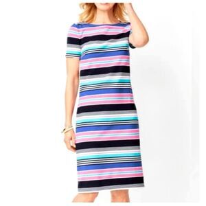 New Talbots Multicolor Striped Dress X